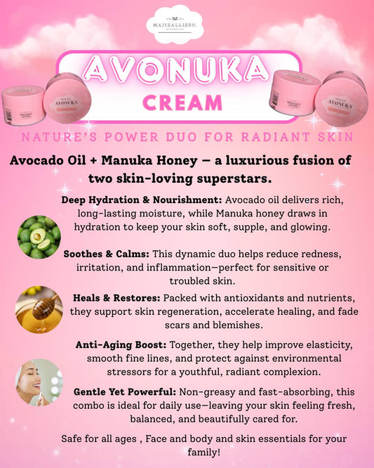 AVONUKA Emollient Cream back label and ingredients list