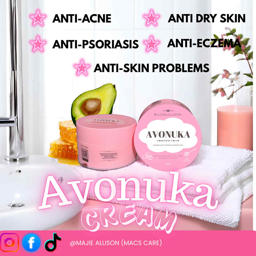 “AVONUKA Emollient Cream lightweight, non-greasy formula close-up