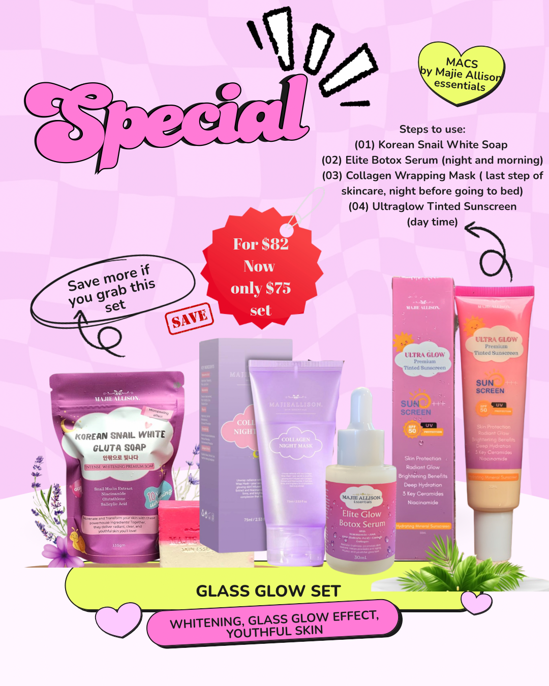 Glass Glow Skin Set Combo
