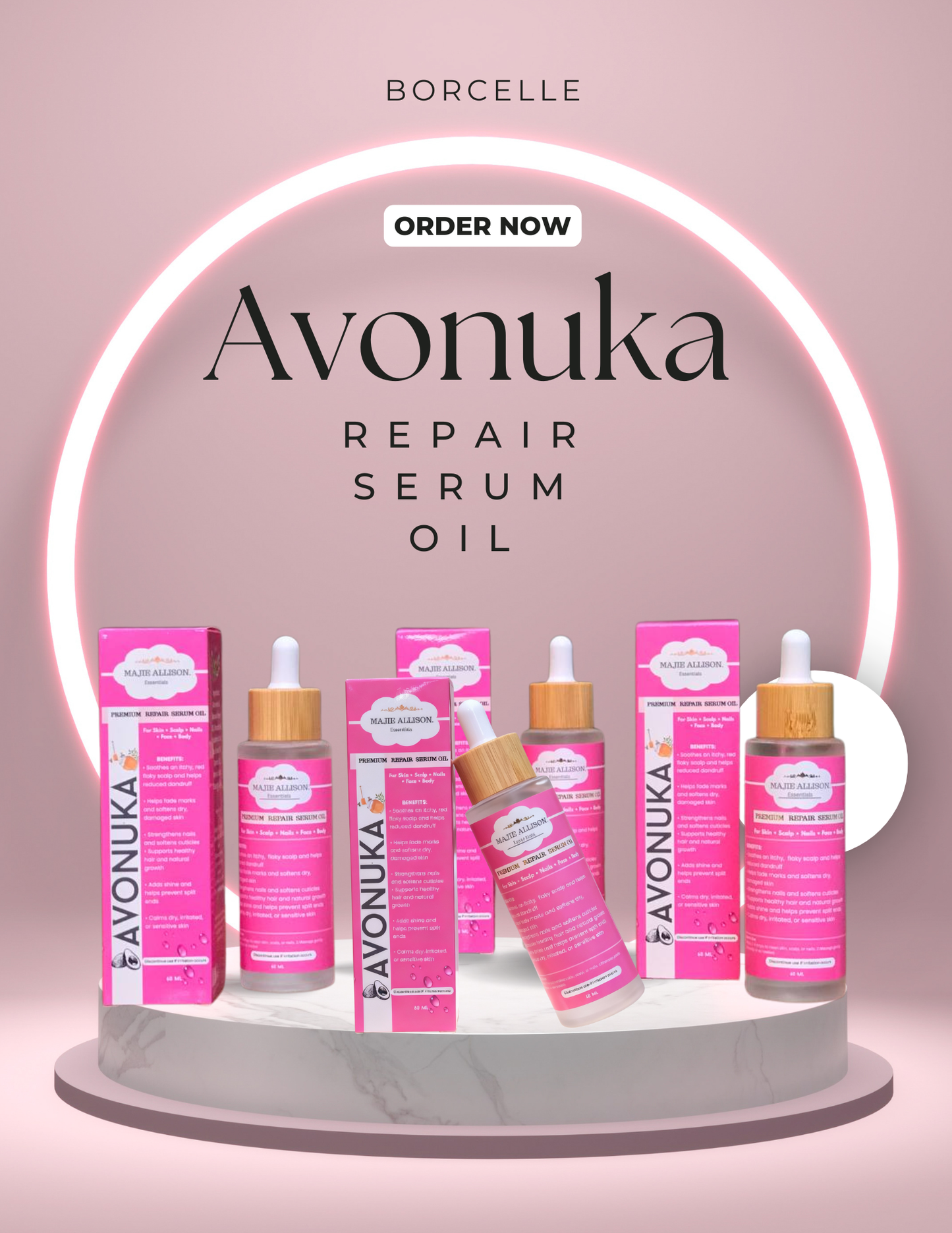 Avonuka Repair Serum Oil dropper showing serum texture