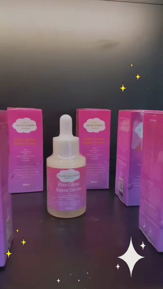 Elite Glow Botox Tricomplex Serum anti-aging formula close-up